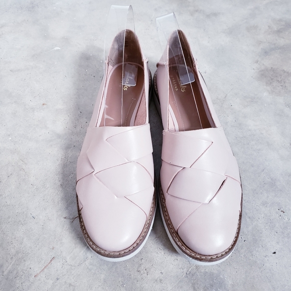 Clarks Blush Pink Leather Loafers - Picture 3 of 7